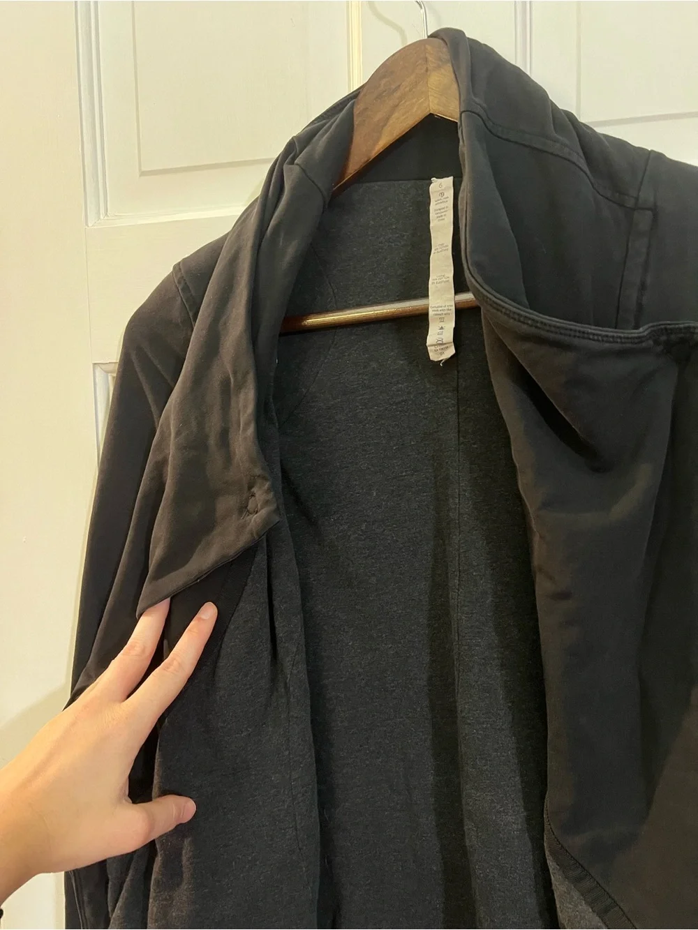 Lululemon black Open-Front Hooded Jacket for Women